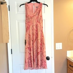 NWT Ann Taylor silk pink paisley halter dress sz 12